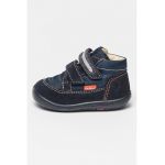 Pantofi sport cu inchidere velcro si garnituri din piele intoarsa Kikood