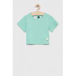 Adidas tricou de bumbac pentru copii culoarea turcoaz