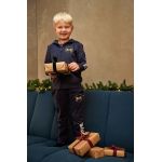 Lego hanorac de bumbac pentru copii culoarea albastru marin, cu glugă, cu imprimeu