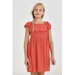 Mayoral rochie din bumbac pentru copii culoarea roz, mini, evazati