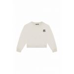 Dkny hanorac de bumbac pentru copii culoarea alb, cu imprimeu