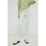 American Vintage colanti femei, culoarea verde, neted