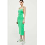 4F rochie culoarea verde, maxi, mulata