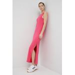 4F rochie culoarea roz, maxi, drept