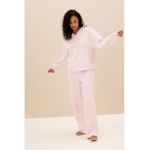 Bluza de pijama din material teddy cu gluga