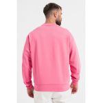 Bluza sport cu maneci cazute si imprimeu logo