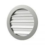 Grila ventilatie rotunda Ø160mm exterior Ø185mm, Aluminiu