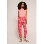 Pantaloni crop cu imprimeu