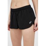Asics pantaloni scurți de alergare Core Split culoarea negru, neted, medium waist