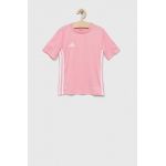 adidas Performance tricou copii TABELA 23 JSY culoarea roz, neted