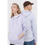 47brand bluza MLB New York Yankees culoarea violet, cu glugă, neted