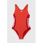 adidas Performance costum de baie dintr-o bucată pentru copii culoarea rosu