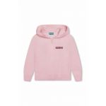 Kenzo Kids hanorac de bumbac pentru copii culoarea roz, cu glugă, cu imprimeu