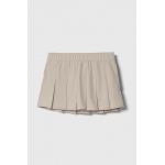 Abercrombie & Fitch fusta fete culoarea bej, mini, evazati