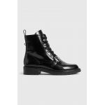 AllSaints bocanci de piele Donita femei, culoarea negru, cu platforma