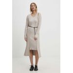Answear Lab rochie și cardigan culoarea bej