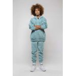 Dkny hanorac de bumbac pentru copii culoarea verde, cu glugă, neted