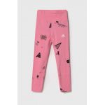 adidas leggins copii JG BLUV Q3 TIGH culoarea roz, modelator