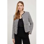 Answear Lab sacou din lana culoarea negru, un singur rand de nasturi, modelator