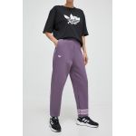 adidas Originals pantaloni de trening culoarea violet, cu imprimeu