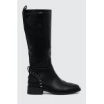 Answear Lab cizme femei, culoarea negru, cu toc plat