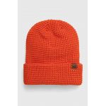 Billabong caciula culoarea portocaliu, din tricot gros