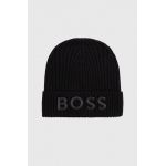 BOSS caciula de lana culoarea negru, de lana