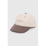 Abercrombie & Fitch șapcă de baseball din bumbac culoarea maro, cu imprimeu