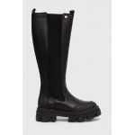 Barbour ghete de piele B.Intl Parson femei, culoarea negru, cu platforma, LFO0636BK11