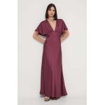 Abercrombie & Fitch rochie culoarea violet, maxi, evazati