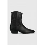 Answear Lab cizme femei, culoarea negru, cu toc drept