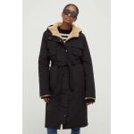 Answear Lab geaca waterrepellent femei, culoarea negru, de tranzitie