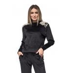 Bluza cu perle sintetice pe umeri Lisa
