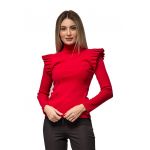 Bluza cu volane si nasturi decorativi Lethia