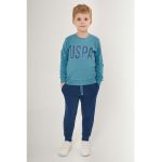 Set de bluza sport si pantaloni sport - 2 piese - Albastru Albastru