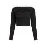 Bluza crop cu decupaj