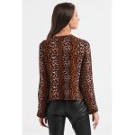 Bluza din viscoza cu detaliu cu nod