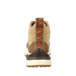 Pantofi sport mid-high de piele intoarsa si garnitura de piele