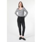 Blugi crop mom-fit cu talie inalta