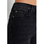 Blugi crop skinny cu talie inalta