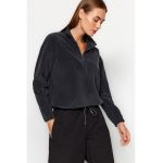 Bluza de trening din fleece cu fermoar scurt