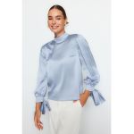 Bluza din satin cu funde