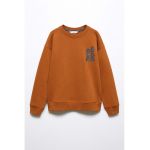 Bluza sport de bumbac cu maneci cazute Peak