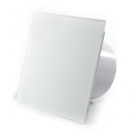 Ventilator baie dRim TS, Panou schimbabil din plexi, Super Silent, Timer, Debit 140 mc/h, Ø125, White grey Matte