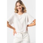Bluza din amestec de matase cu maneci scurte Marisa