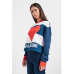 Bluza de bumbac cu logo supradimensionat