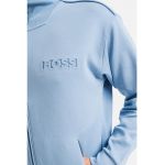 Bluza de trening cu fermoar si logo in relief Selwyin