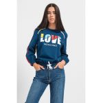 Bluza de trening cu imprimeu logo supradimensionat