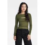 Bluza slim fit cu decupaj