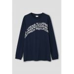 Bluza de bumbac cu imprimeu text